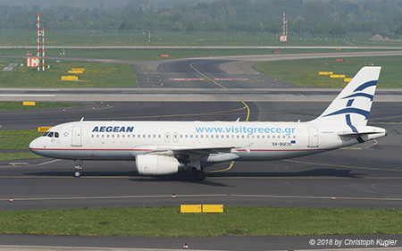 Airbus A320-232 | SX-DGC | Aegean Airlines  |  www.visitgreece.gr sticker | D&UUML;SSELDORF (EDDL/DUS) 21.04.2018