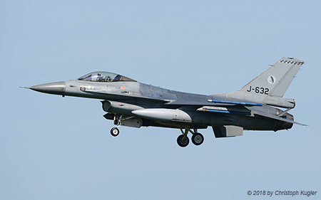 General Dynamics F-16AM | J-632 | Royal Netherlands Air Force | LEEUWARDEN (EHLW/LWR) 19.04.2018