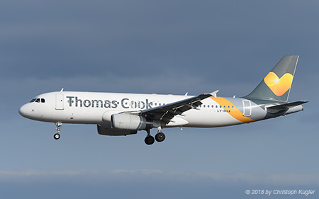 Airbus A320-214 | LY-NVX | Thomas Cook Airlines UK (Avion Express) | ARRECIFE-LANZAROTE (GCRR/ACE) 17.09.2018