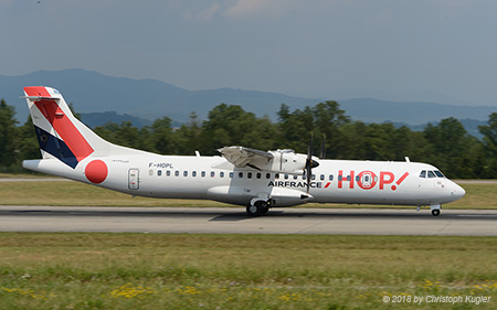 ATR 72-212A (600) | F-HOPL | HOP!  | BASLE (LFSB/BSL) 07.07.2018
