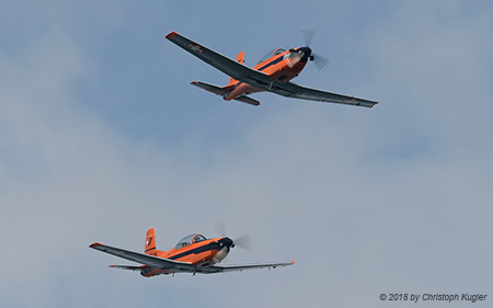 Pilatus PC-7 | T7-FMA | private  |  in formation with T7-FUN | ARBON (----/---) 05.05.2018