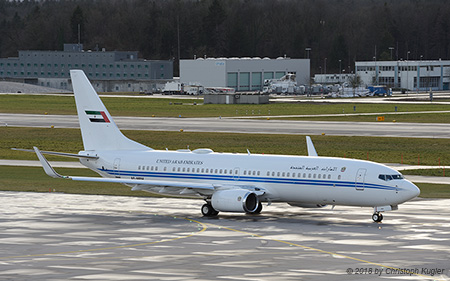 Boeing 737-8EC | A6-MRM | Dubai Airwing | Z&UUML;RICH (LSZH/ZRH) 02.01.2018