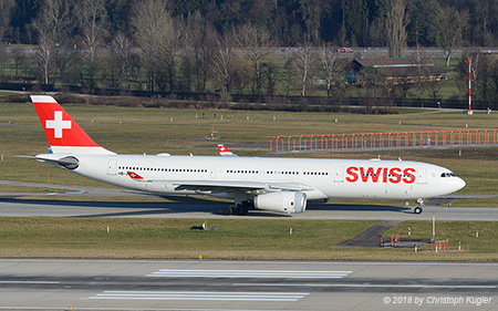 Airbus A330-343E | HB-JHM | Swiss International Air Lines | Z&UUML;RICH (LSZH/ZRH) 24.01.2018