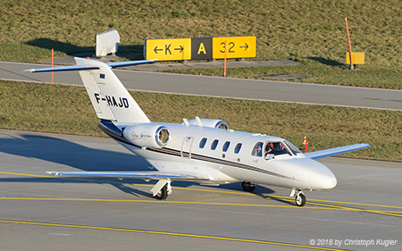 Cessna 525 CitationJet CJ1 | F-HAJD | untitled (Star Service Intl) | Z&UUML;RICH (LSZH/ZRH) 24.01.2018