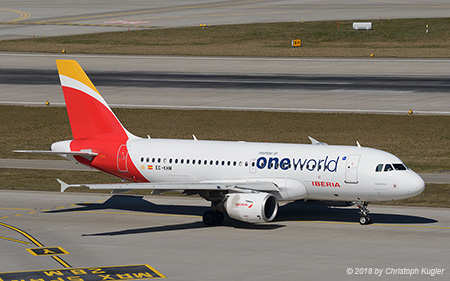 Airbus A319-111 | EC-KHM | Iberia | Z&UUML;RICH (LSZH/ZRH) 24.03.2018