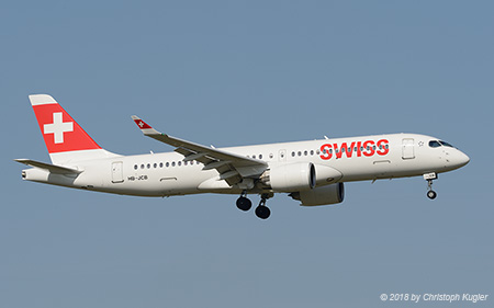 Bombardier CSeries 300 | HB-JCB | Swiss Global Airlines | Z&UUML;RICH (LSZH/ZRH) 07.04.2018