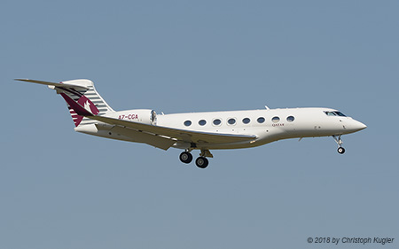 Gulfstream G650ER | A7-CGA | Qatar Executive | Z&UUML;RICH (LSZH/ZRH) 07.04.2018