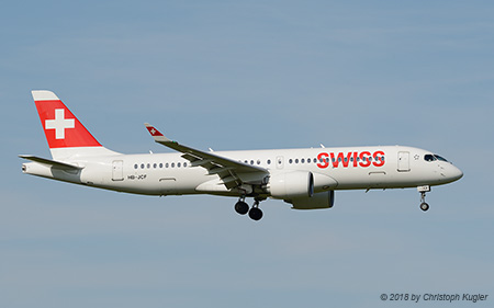 Bombardier CSeries 300 | HB-JCF | Swiss International Air Lines | Z&UUML;RICH (LSZH/ZRH) 28.04.2018
