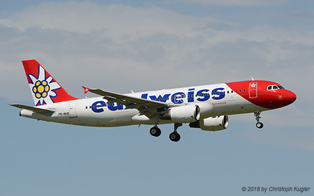 Airbus A320-232 | PR-MHB | LATAM Brazil  |  will become HB-JJK with Edelweiss Air | Z&UUML;RICH (LSZH/ZRH) 29.04.2018