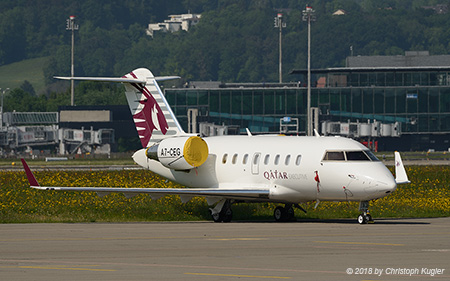 Bombardier Challenger CL.605 | A7-CEG | Qatar Executive | Z&UUML;RICH (LSZH/ZRH) 06.05.2018