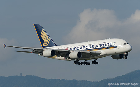 Airbus A380-841 | 9V-SKH | Singapore Airlines | Z&UUML;RICH (LSZH/ZRH) 02.06.2018