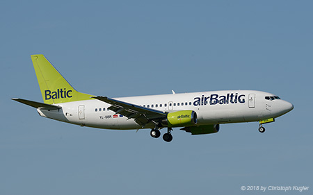 Boeing 737-31S | YL-BBR | Air Baltic | Z&UUML;RICH (LSZH/ZRH) 14.06.2018