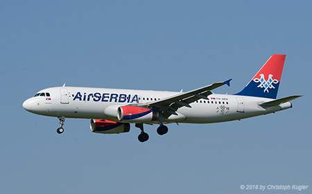 Airbus A320-232 | YU-APH | Air Serbia  |  with 90 Years JAT sticker | Z&UUML;RICH (LSZH/ZRH) 16.06.2018