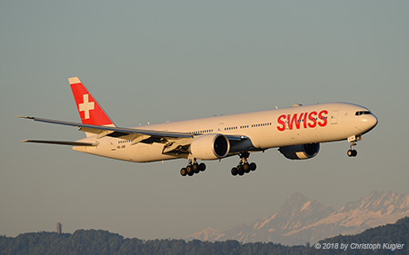 Boeing 777-3DEER | HB-JNB | Swiss Global Airlines | Z&UUML;RICH (LSZH/ZRH) 28.06.2018