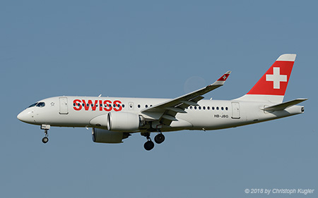 Bombardier CSeries 100 | HB-JBG | Swiss International Air Lines | Z&UUML;RICH (LSZH/ZRH) 02.07.2018