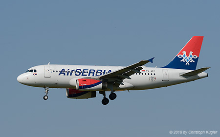 Airbus A319-132 | YU-APF | Air Serbia | Z&UUML;RICH (LSZH/ZRH) 02.07.2018