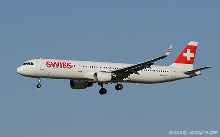 Airbus A321-211 | HB-IOO | Swiss International Air Lines | Z&UUML;RICH (LSZH/ZRH) 02.07.2018
