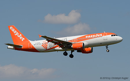 Airbus A320-214 | G-EZUH | easyJet UK  |  with Bordeaux titles | Z&UUML;RICH (LSZH/ZRH) 13.07.2018