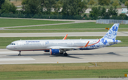 Airbus A321-211 | VP-BEE | Aeroflot  |  special 95th anniversary livery | Z&UUML;RICH (LSZH/ZRH) 14.07.2018