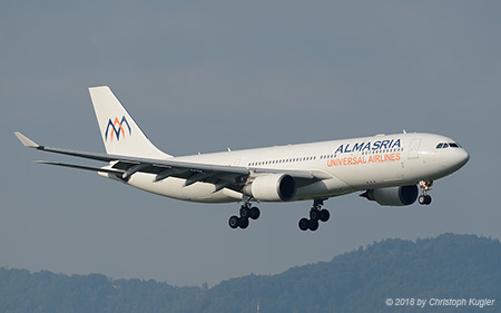Airbus A330-203 | SU-TCH | Almasria Universal Airlines  |  now with titles | Z&UUML;RICH (LSZH/ZRH) 14.07.2018