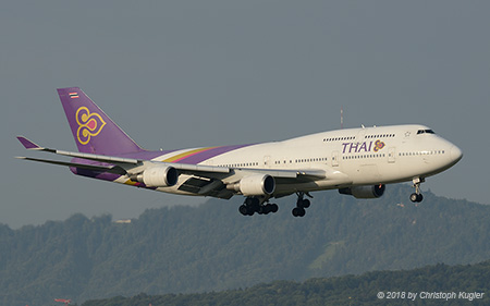 Boeing 747-4D7 | HS-TGZ | Thai Airways International | Z&UUML;RICH (LSZH/ZRH) 28.07.2018