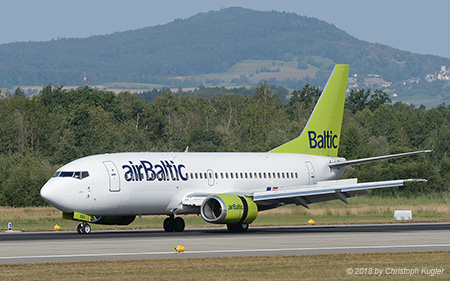 Boeing 737-31S | YL-BBS | Air Baltic | Z&UUML;RICH (LSZH/ZRH) 01.08.2018