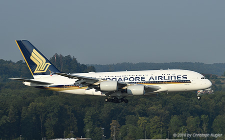 Airbus A380-841 | 9V-SKU | Singapore Airlines | Z&UUML;RICH (LSZH/ZRH) 04.08.2018