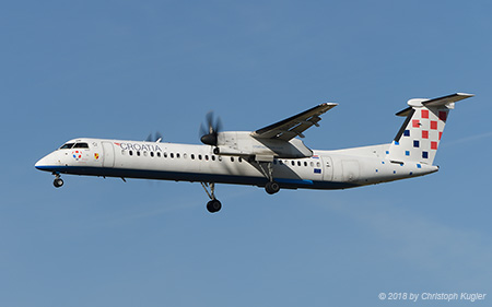 Bombardier DHC-8-402 | 9A-CQE | Croatia Airlines  |  Bravo Vatreni! sticker | Z&UUML;RICH (LSZH/ZRH) 11.08.2018