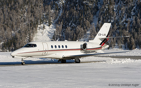 Textron Citation Latitude | CS-LAU | untitled (Netjets Europe) | SAMEDAN (LSZS/SMV) 13.01.2018