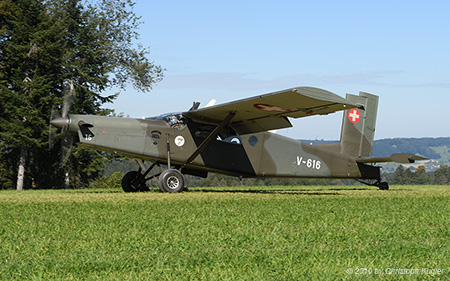 Pilatus PC-6/B2-H2M-1 | V-616 | Swiss Air Force | CHL&AUML;MPE (----/---) 12.09.2019