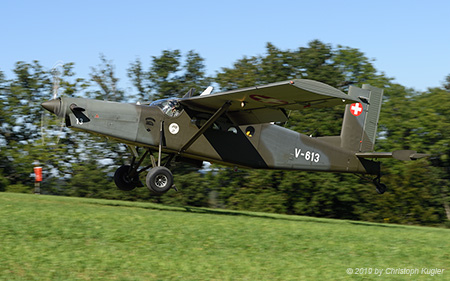 Pilatus PC-6/B2-H2M-1 | V-613 | Swiss Air Force | CHL&AUML;MPE (----/---) 12.09.2019