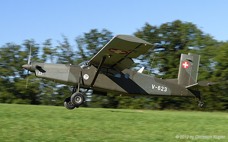 Pilatus PC-6/B2-H2M-1 | V-623 | Swiss Air Force | CHL&AUML;MPE (----/---) 12.09.2019