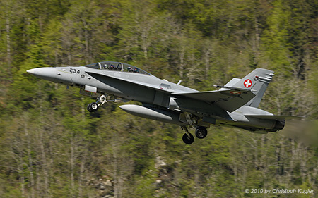 McDonnell Douglas F/A-18D Hornet | J-5234 | Swiss Air Force | MEIRINGEN (LSMM/---) 01.05.2019