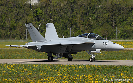 Boeing F/A-18F Super Hornet | 169654 | US Navy  |  Tests for a new fighter aircraft for the Swiss Air Force | MEIRINGEN (LSMM/---) 01.05.2019