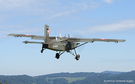 Pilatus PC-6/B2-H2M | V-635 | Swiss Air Force | CHL&AUML;MPE (----/---) 12.09.2019