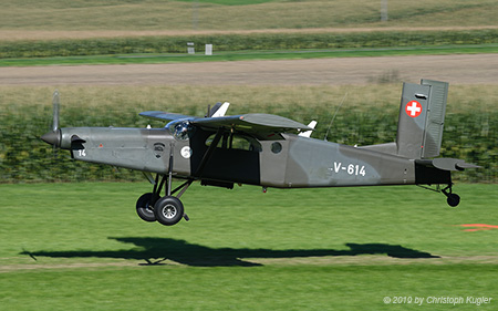 Pilatus PC-6/B2-H2M-1 | V-614 | Swiss Air Force | SCHLIERBACH WEIERBACH(----/---) 12.09.2019