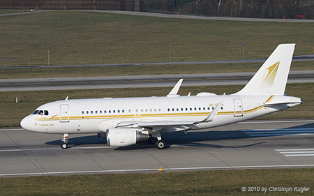 Airbus A319-115CJ | HZ-SKY3 | untitled (Sky Prime Aviation Services) | Z&UUML;RICH (LSZH/ZRH) 19.01.2019