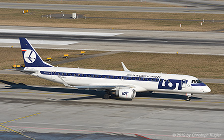 Embraer ERJ-195LR | SP-LNA | LOT Polish Airlines | Z&UUML;RICH (LSZH/ZRH) 16.02.2019