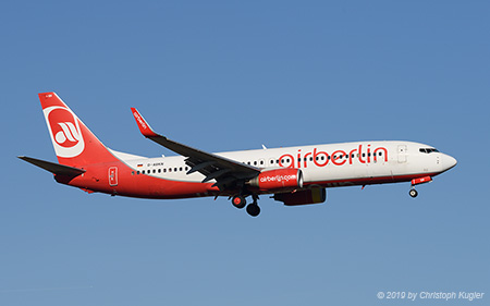 Boeing 737-86J | D-ABKN | Eurowings  |  Still in Air Berlin colours, was this aircraft forgotten to be repainted? | Z&UUML;RICH (LSZH/ZRH) 17.02.2019