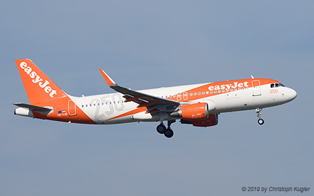 Airbus A320-214 | OE-IJB | easyJet Europe Airline  |  250th Airbus for EasyJet | Z&UUML;RICH (LSZH/ZRH) 22.03.2019