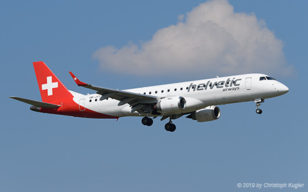 Embraer ERJ-190LR | HB-JVT | Helvetic Airways | Z&UUML;RICH (LSZH/ZRH) 19.04.2019