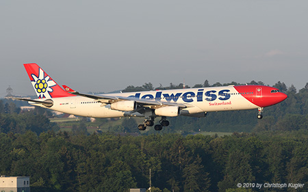 Airbus A340-313X | HB-JME | Edelweiss Air | Z&UUML;RICH (LSZH/ZRH) 18.06.2019