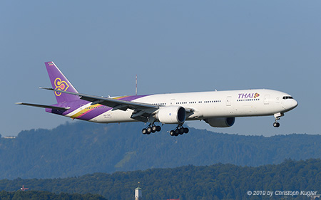 Boeing 777-3ALER | HS-TKP | Thai Airways International | Z&UUML;RICH (LSZH/ZRH) 30.06.2019