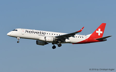 Embraer ERJ-190LR | HB-JVP | Helvetic Airways | Z&UUML;RICH (LSZH/ZRH) 24.07.2019