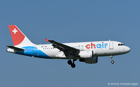 Airbus A319-112 | HB-JOG | Chair Airlines | Z&UUML;RICH (LSZH/ZRH) 24.08.2019