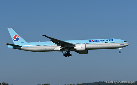 Boeing 777-3B5ER | HL8041 | Korean Air | Z&UUML;RICH (LSZH/ZRH) 24.08.2019