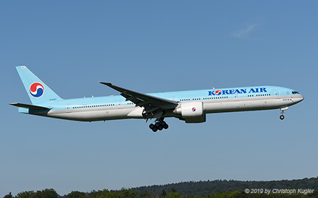 Boeing 777-3B5ER | HL8007 | Korean Air | Z&UUML;RICH (LSZH/ZRH) 03.09.2019
