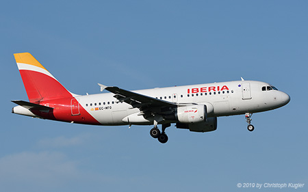 Airbus A319-111 | EC-MFO | Iberia | Z&UUML;RICH (LSZH/ZRH) 10.09.2019