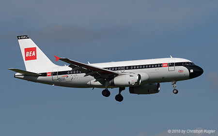 Airbus A319-131 | G-EUPJ | British Airways  |  Retro paintscheme of British European Airways | Z&UUML;RICH (LSZH/ZRH) 18.09.2019