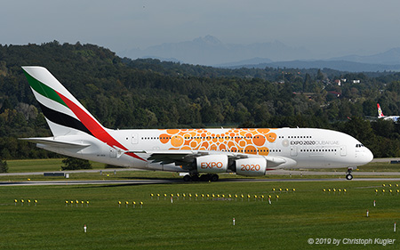Airbus A380-861 | A6-EEA | Emirates Airline | Z&UUML;RICH (LSZH/ZRH) 20.09.2019
